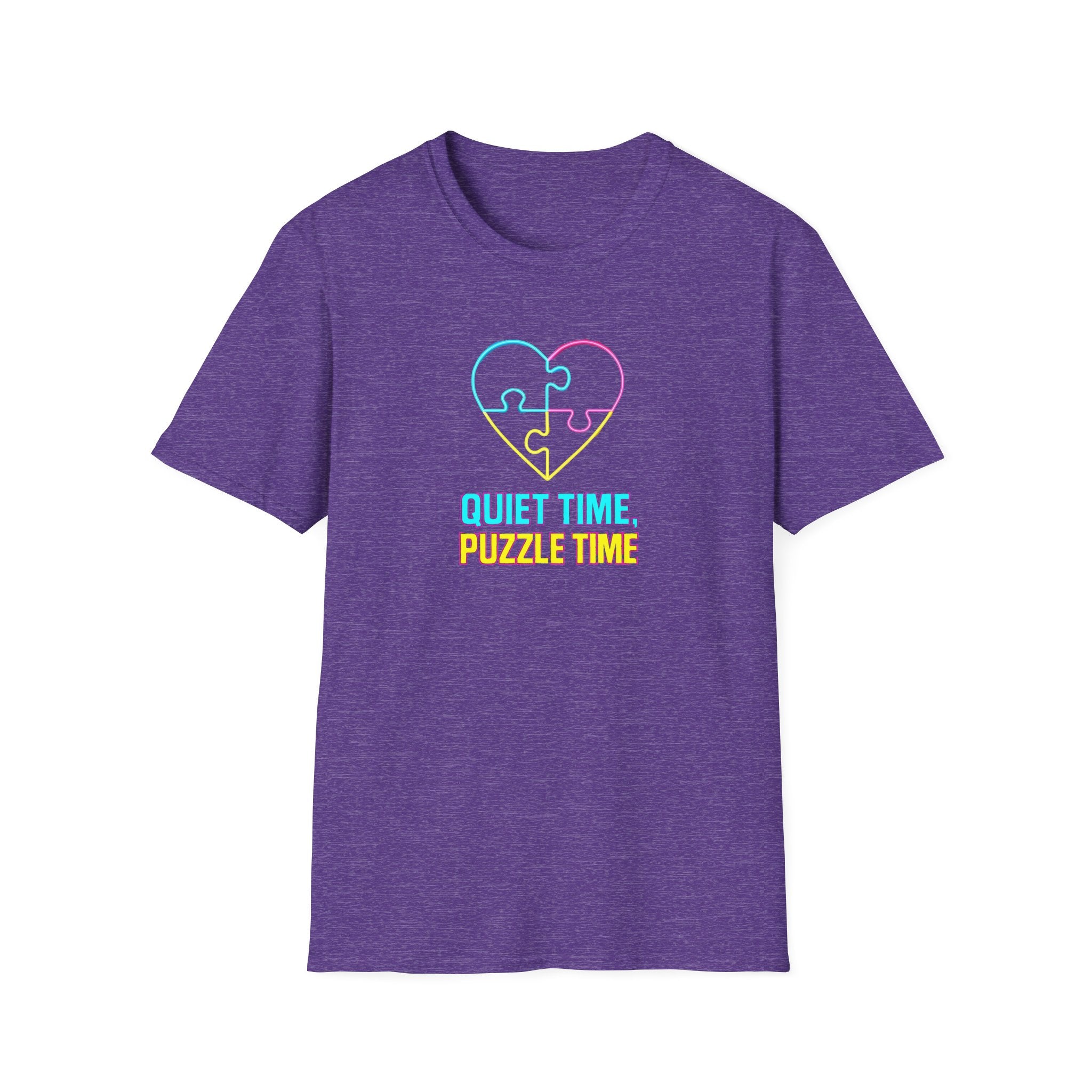 Puzzle Time Neon Heart T-Shirt