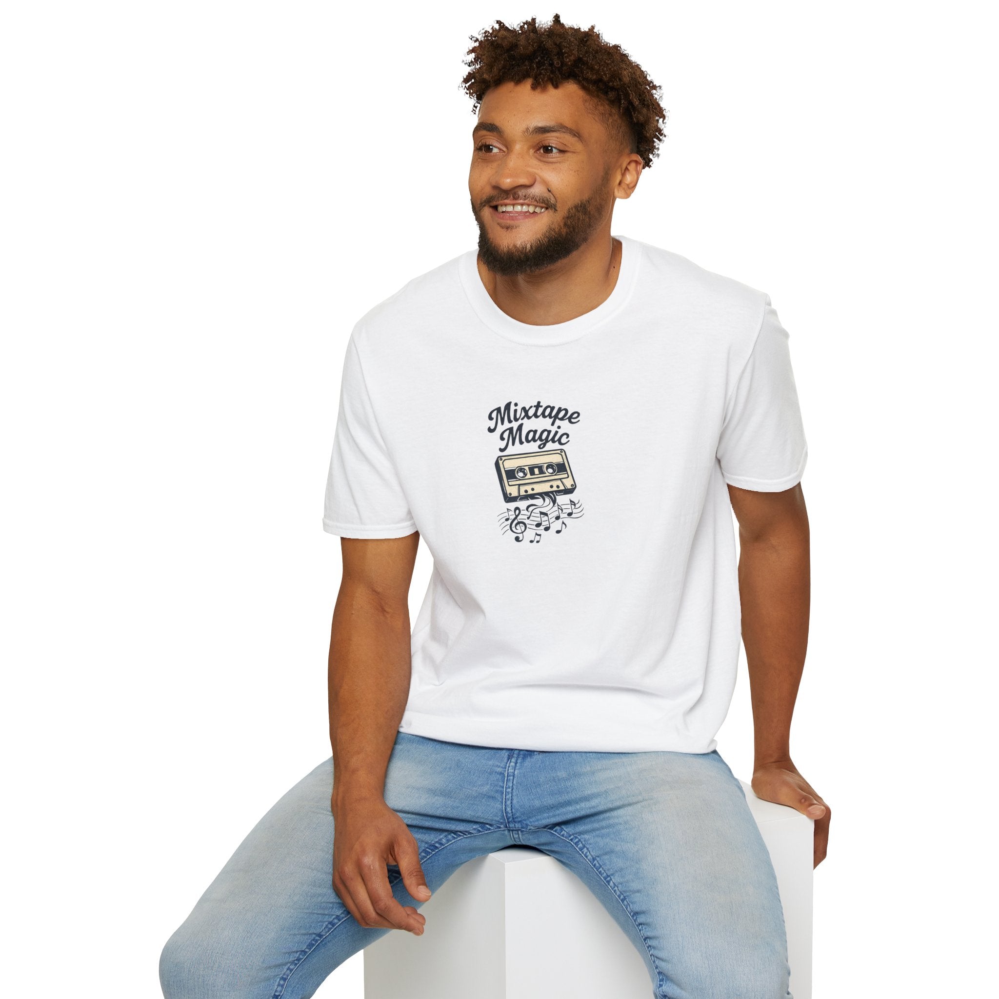 Mix Tape Magic DJ T-Shirt — Retro Turntable Illustration for Music Lovers-30% off in shopping cart