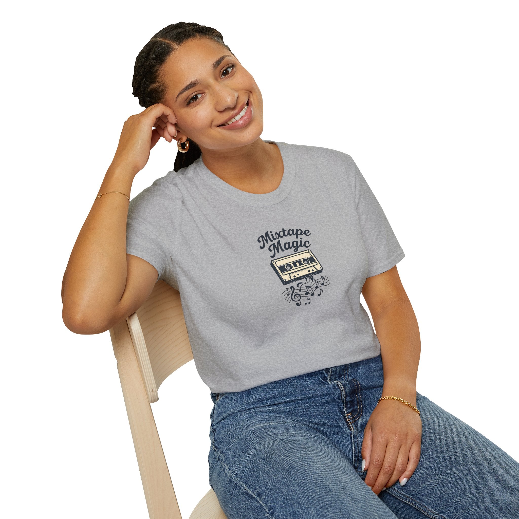 Mix Tape Magic DJ T-Shirt — Retro Turntable Illustration for Music Lovers-30% off in shopping cart