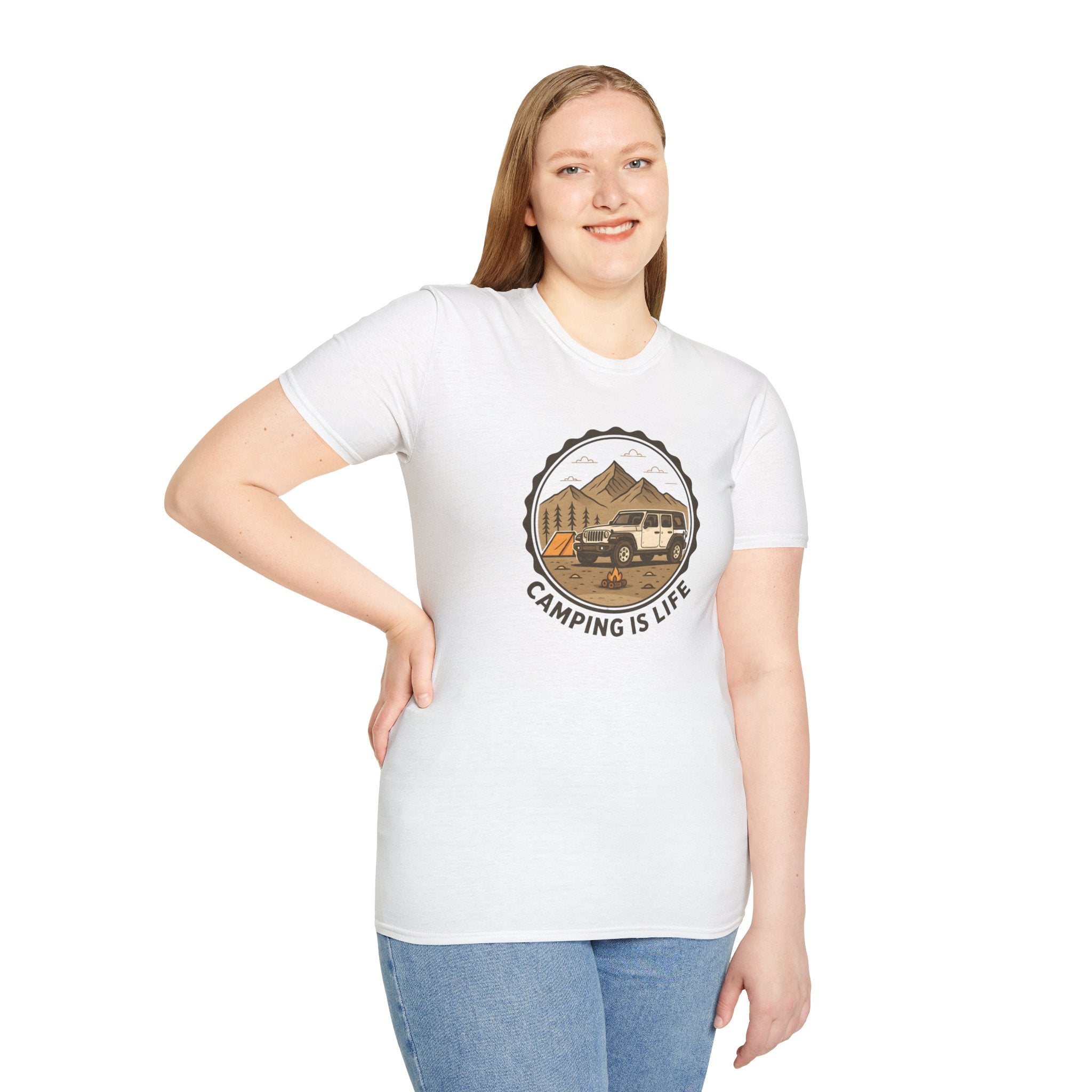 Camping in the Mountains T-Shirt — Mountain Adventure Tee for Campers   30% off in the shopping cart
