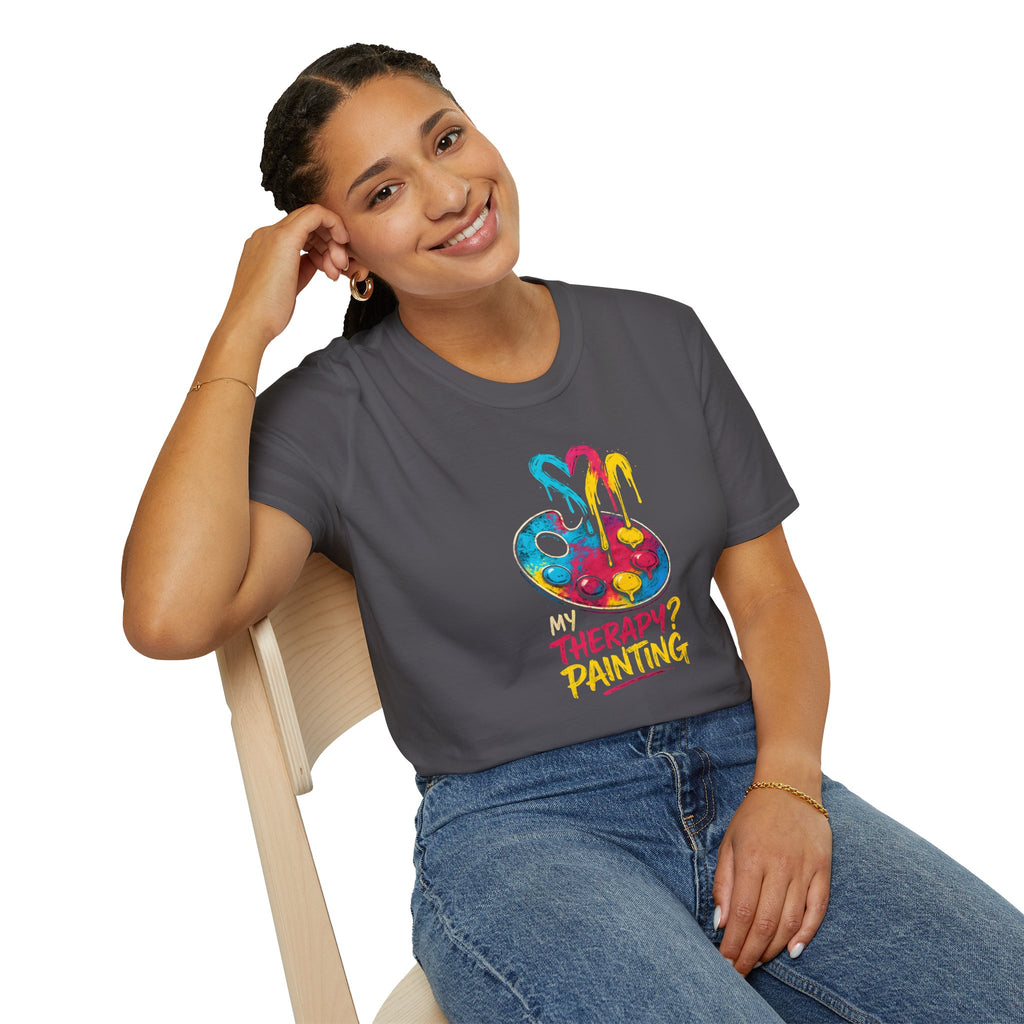 Painting Is My Therapy T-Shirt — Artist Hobby Tee       30% off in the shopping cart