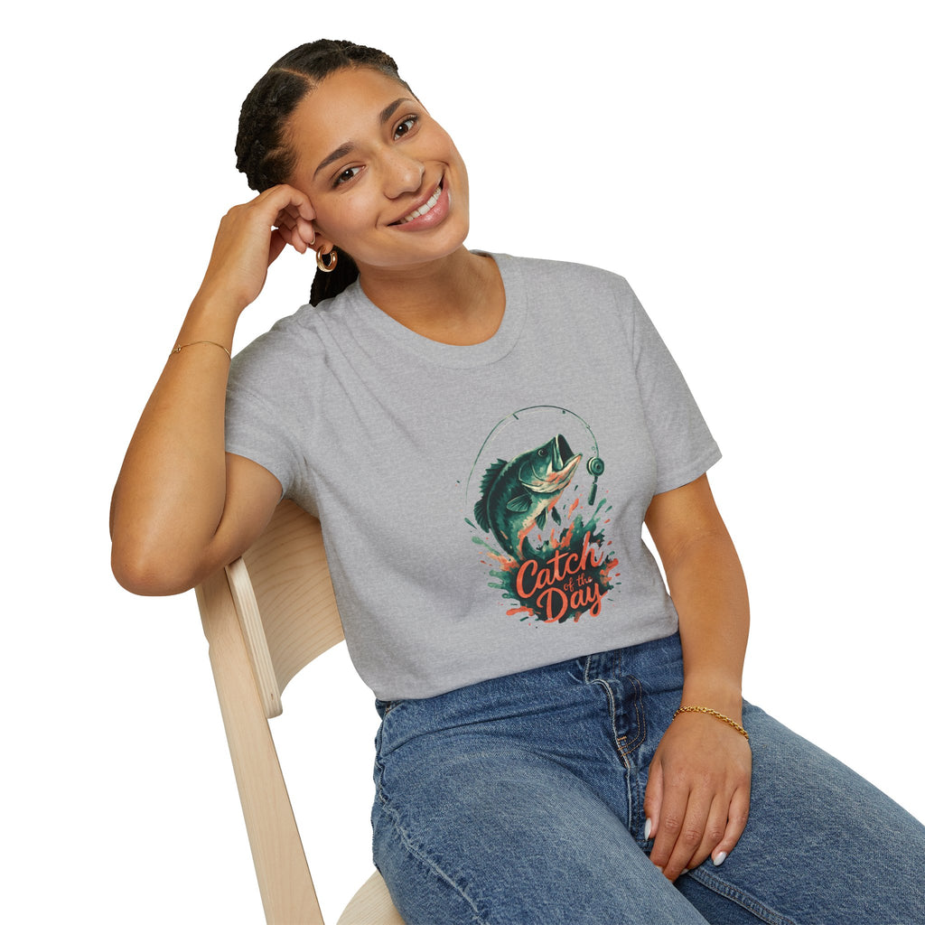 Catch of the Day Fishing T-Shirt — 'Catch of the Day' Angler Tee   30% off in the shopping cart