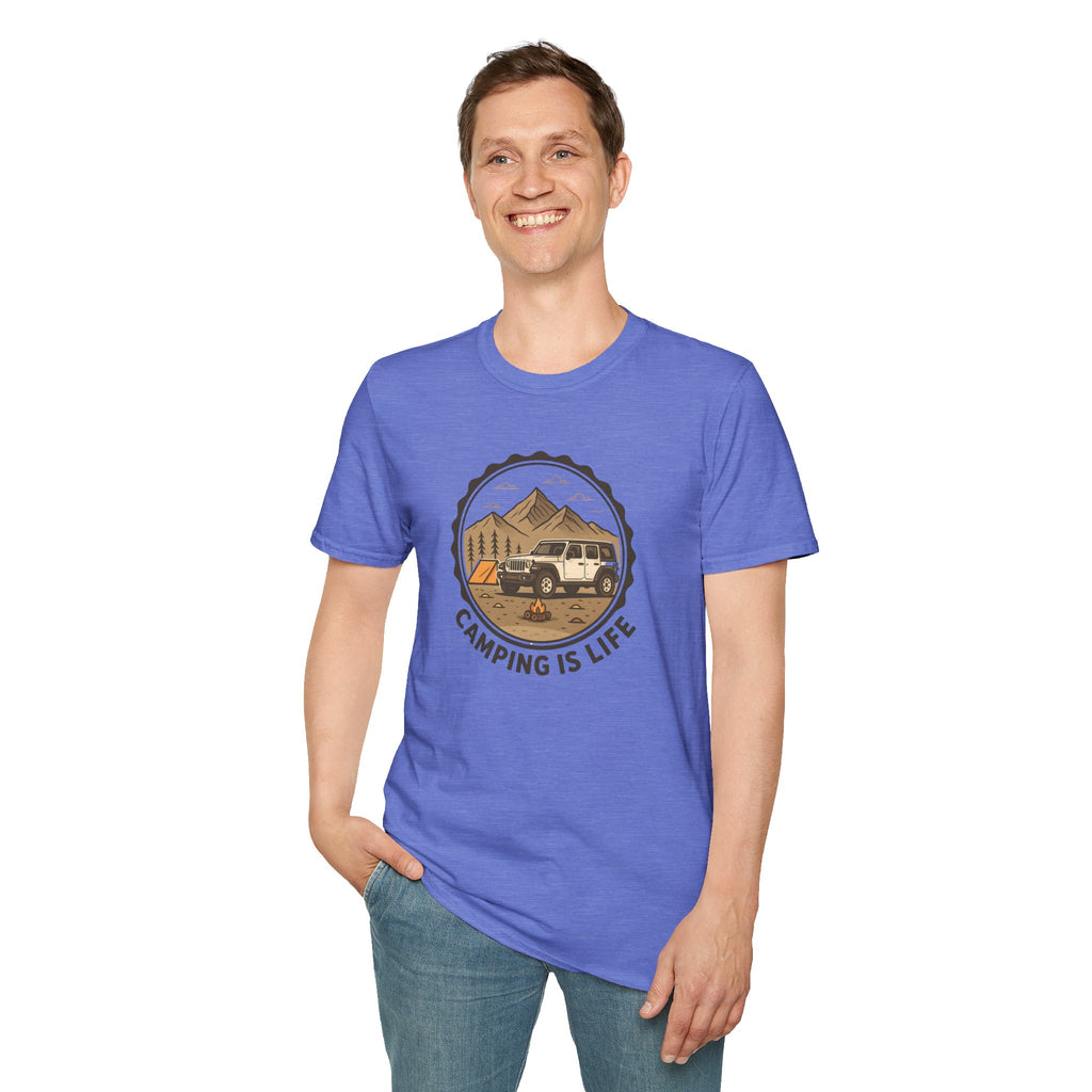 Camping in the Mountains T-Shirt — Mountain Adventure Tee for Campers   30% off in the shopping cart