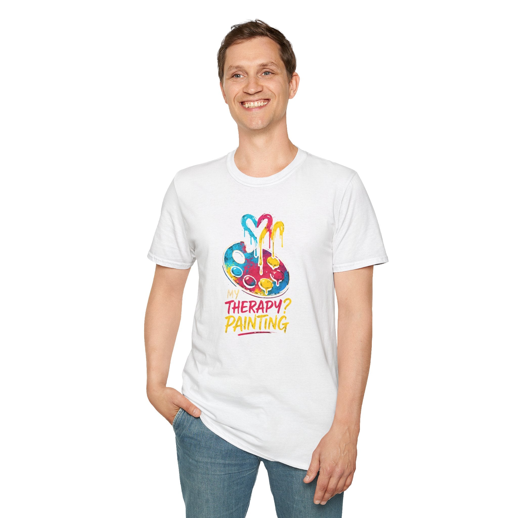 Painting Is My Therapy T-Shirt — Artist Hobby Tee       30% off in the shopping cart