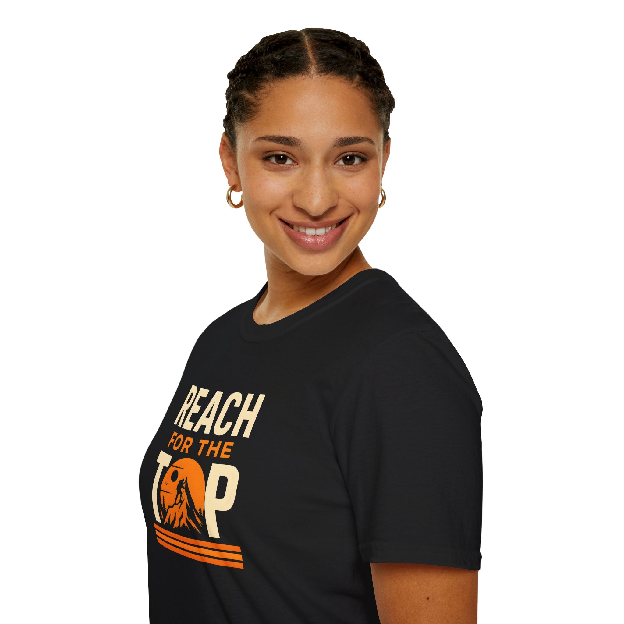Climbing T-Shirt — "Reach for the Top" Climbers' Hobby Tee   30% off in the shopping cart
