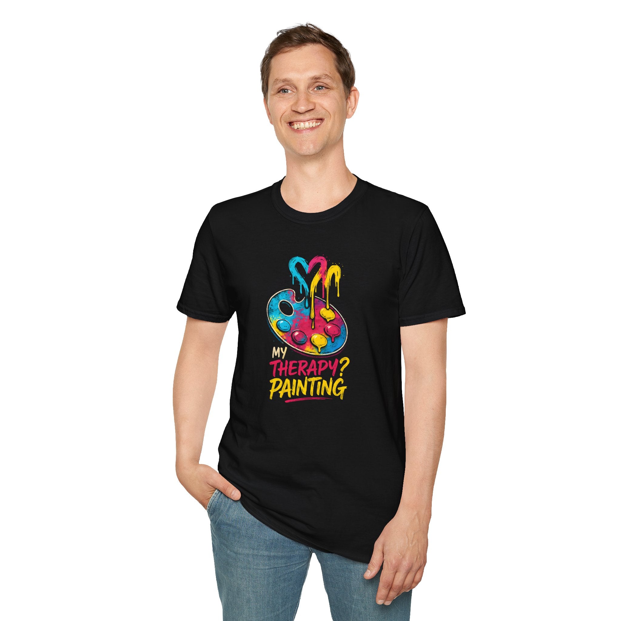 Painting Is My Therapy T-Shirt — Artist Hobby Tee       30% off in the shopping cart