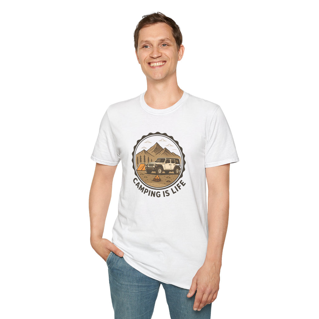 Camping in the Mountains T-Shirt — Mountain Adventure Tee for Campers   30% off in the shopping cart