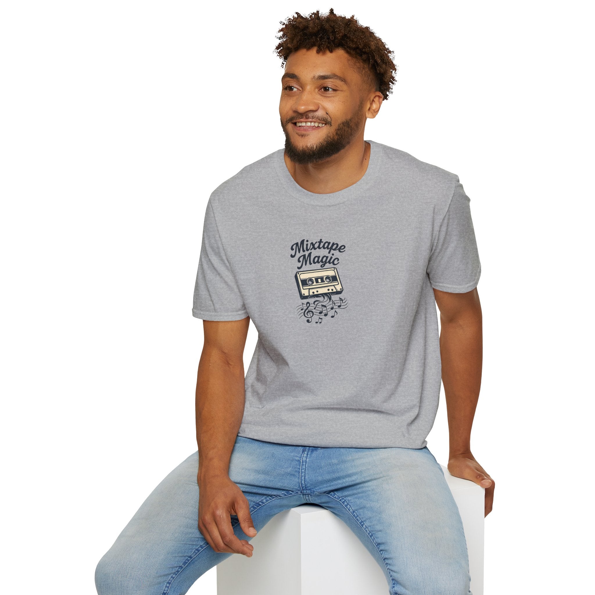 Mix Tape Magic DJ T-Shirt — Retro Turntable Illustration for Music Lovers-30% off in shopping cart