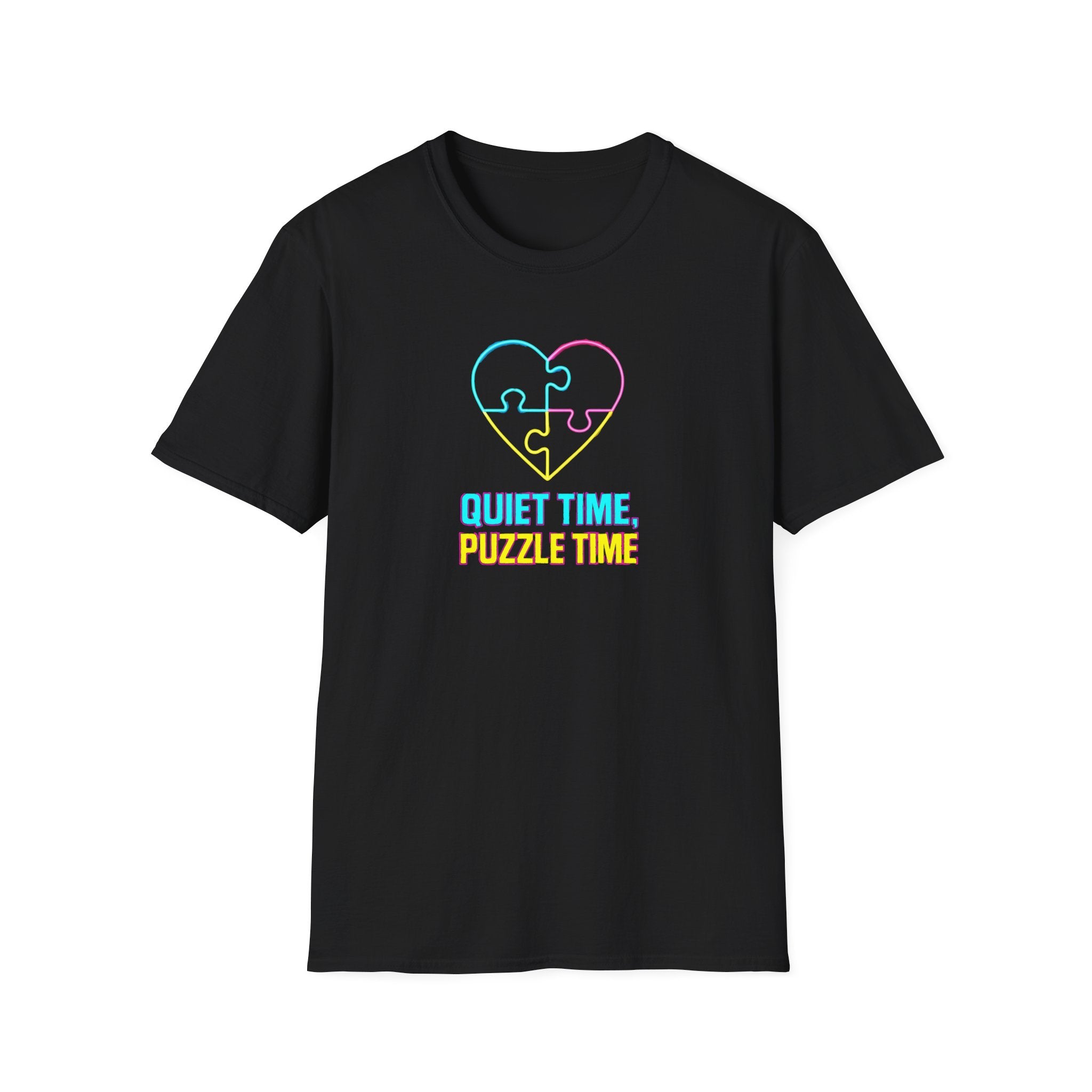 Puzzle Time Neon Heart T-Shirt