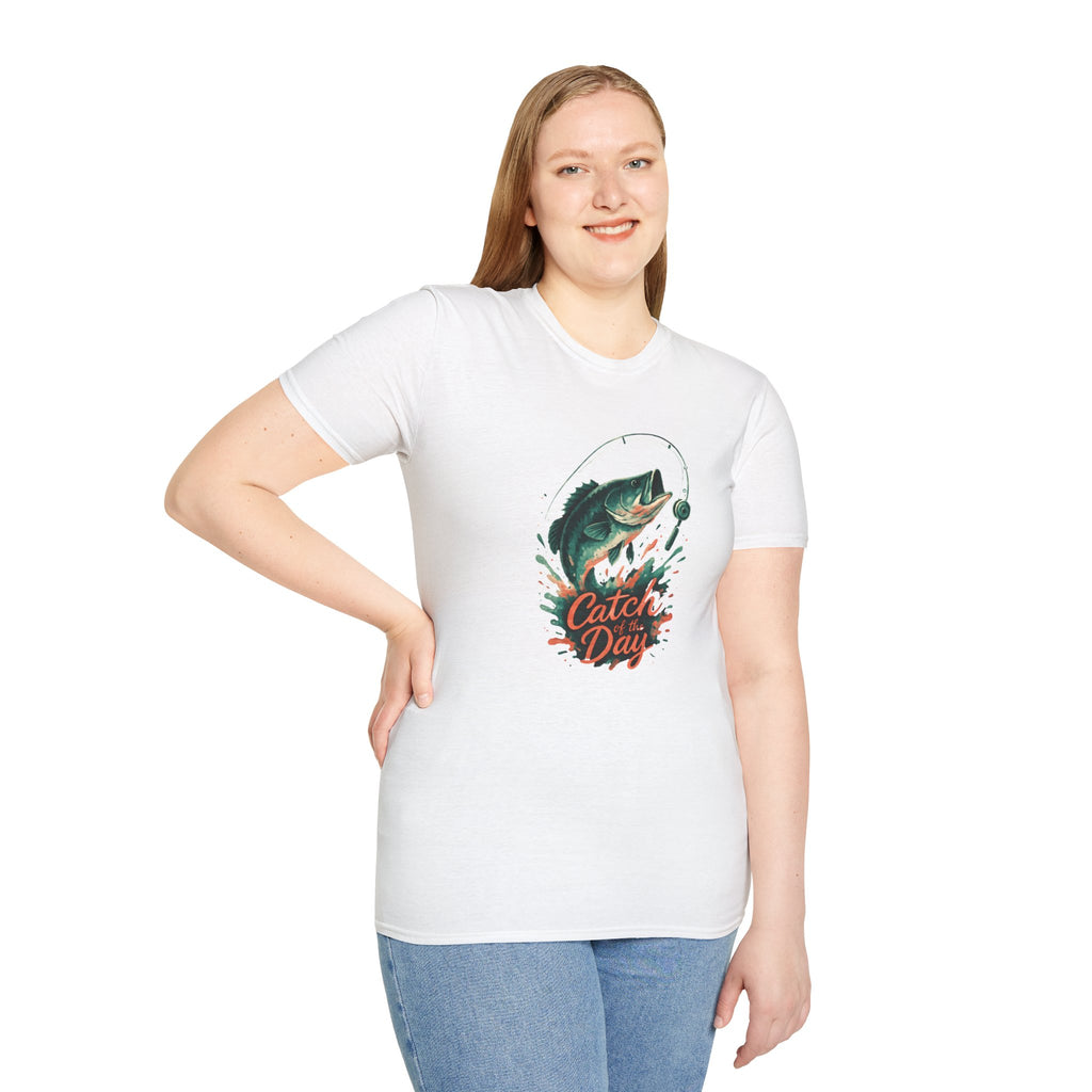 Catch of the Day Fishing T-Shirt — 'Catch of the Day' Angler Tee   30% off in the shopping cart