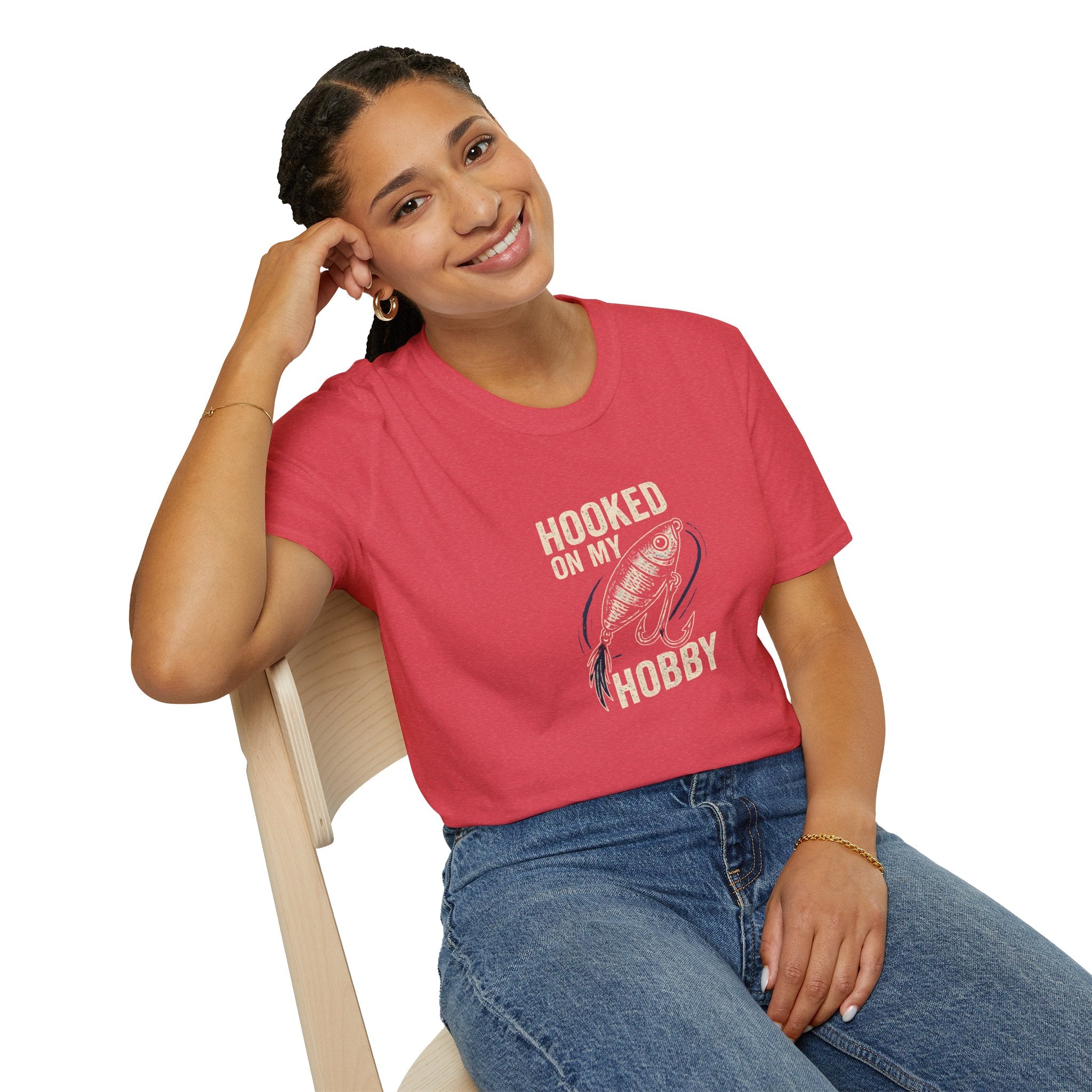 Hooked on My Hobby Fishing T-Shirt — Angler Graphic Tee    30% off in the shopping cart