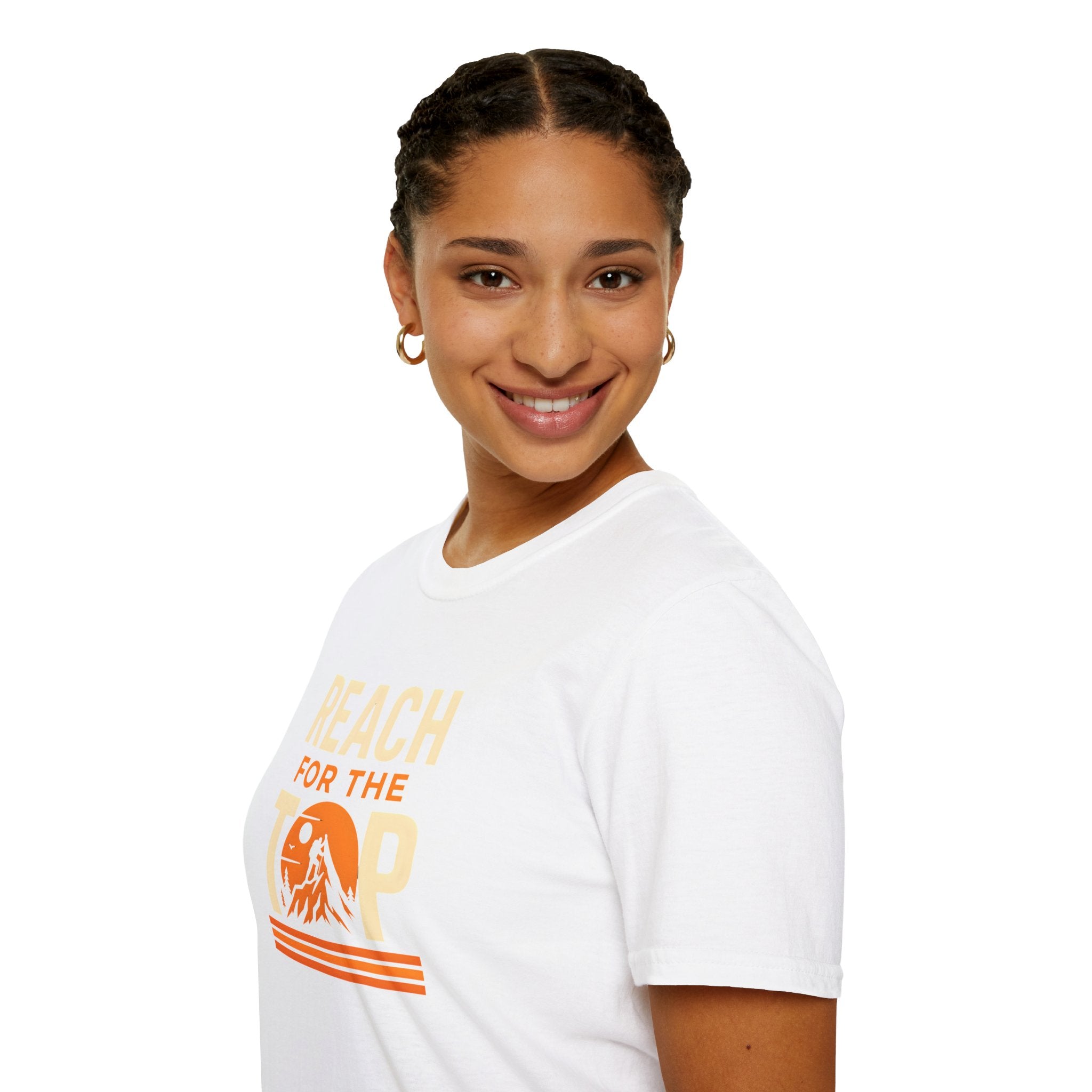 Climbing T-Shirt — "Reach for the Top" Climbers' Hobby Tee   30% off in the shopping cart