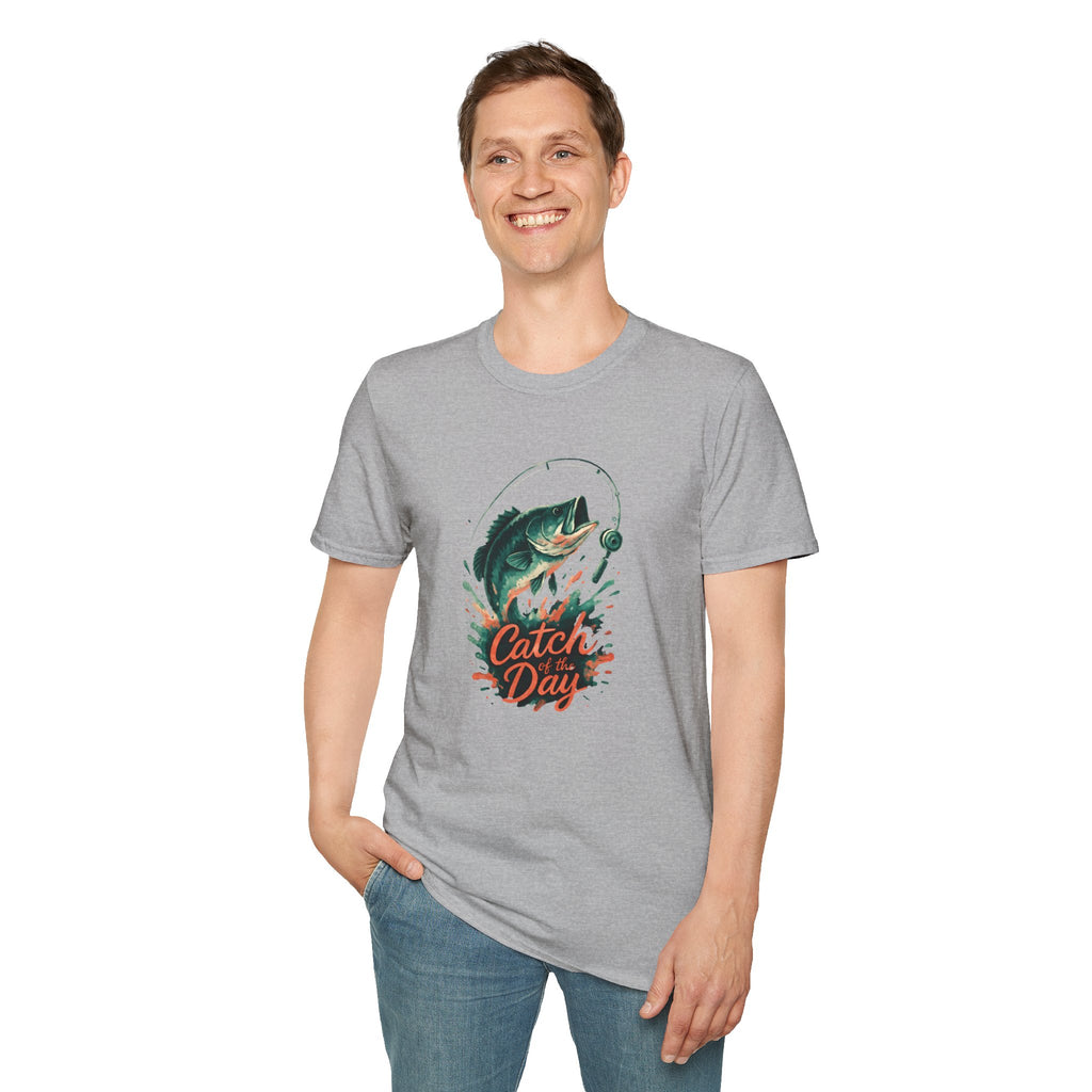 Catch of the Day Fishing T-Shirt — 'Catch of the Day' Angler Tee   30% off in the shopping cart