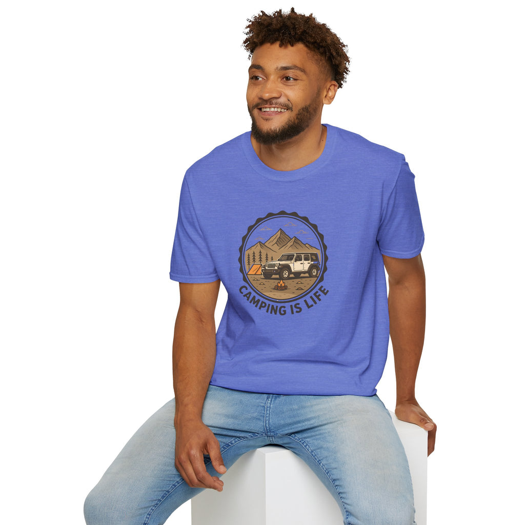 Camping in the Mountains T-Shirt — Mountain Adventure Tee for Campers   30% off in the shopping cart