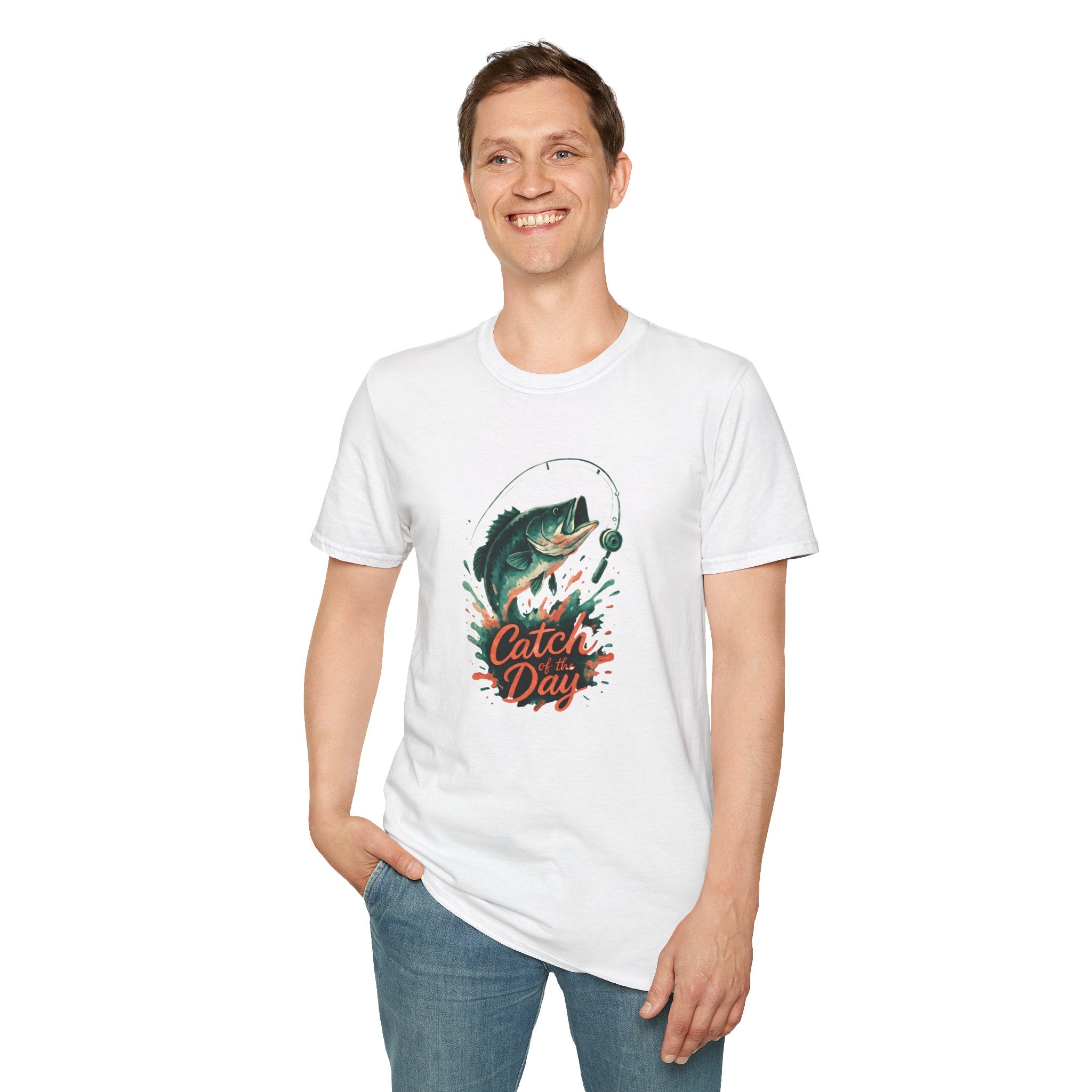 Catch of the Day Fishing T-Shirt — 'Catch of the Day' Angler Tee   30% off in the shopping cart