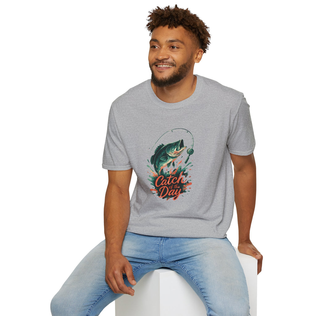 Catch of the Day Fishing T-Shirt — 'Catch of the Day' Angler Tee   30% off in the shopping cart
