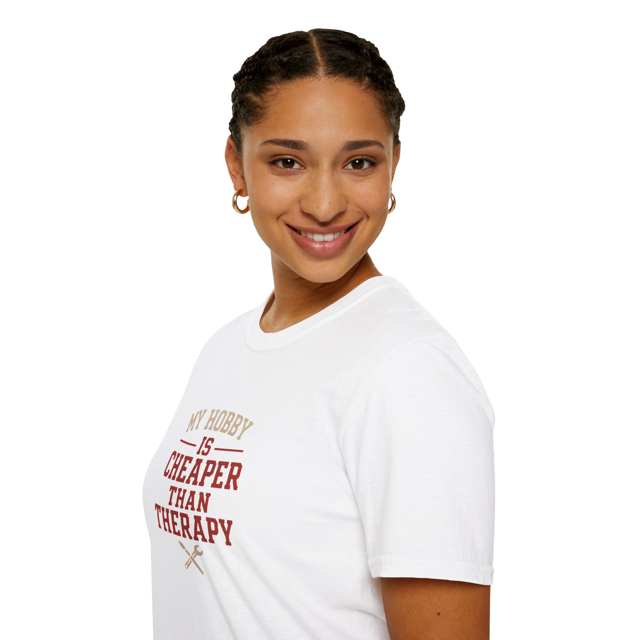 Hobby Cheaper Than Therapy T-Shirt — Funny Mental Health Hobby Shirt   30% off in the shopping cart