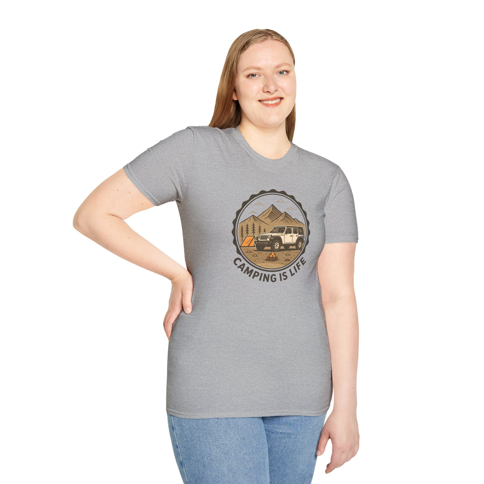 Camping in the Mountains T-Shirt — Mountain Adventure Tee for Campers   30% off in the shopping cart