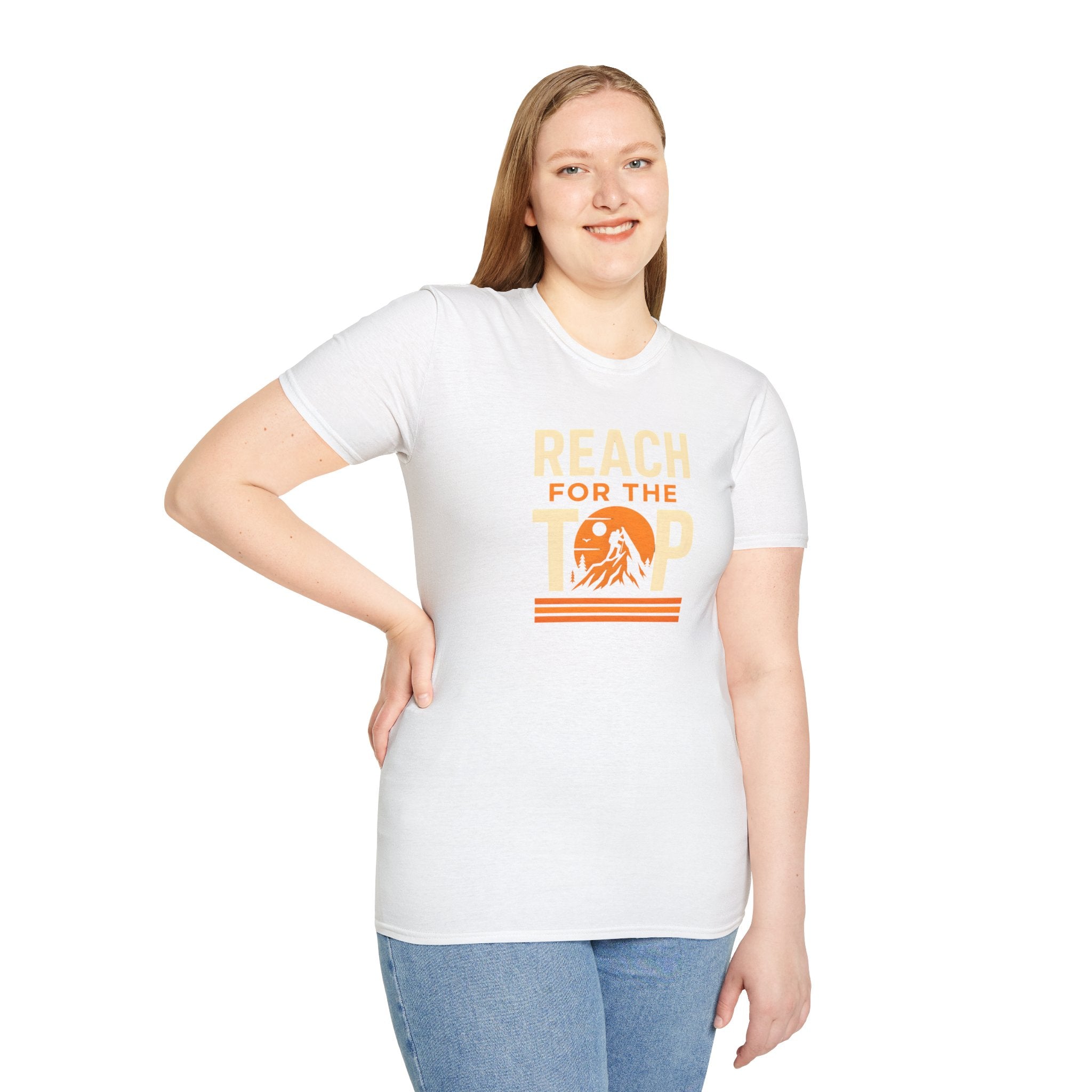 Climbing T-Shirt — "Reach for the Top" Climbers' Hobby Tee   30% off in the shopping cart